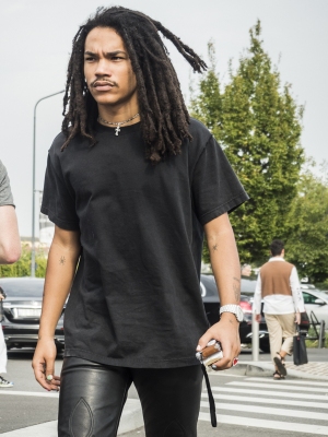 Luka Sabbat Street Style from Milan Fashion week September 2019