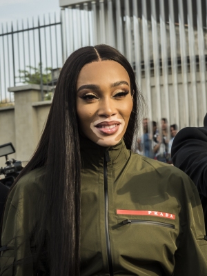 Winnie Harlow  Street Style from Milan Fashion week September 2019