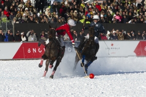 26th January 2019, Lake of St Moritz, St Moritz, Switzerland; Snow Polo World Cup,  Maserati versus Cartier; TC Grant Ganzi of Cartier Team