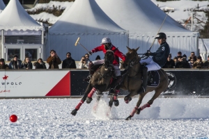 26th January 2019, Lake of St Moritz, St Moritz, Switzerland; Snow Polo World Cup,  Maserati versus Cartier; TC Grant Ganzi of Cartier Team