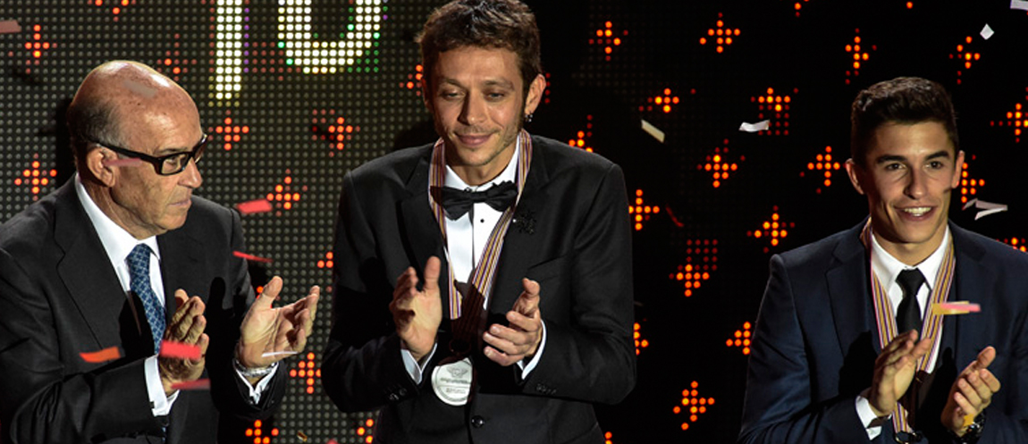 Not just racing suits! The Drivers of the 3 classes of motogp, in occasion of the FIM Awards that took place at Feira de Valencia