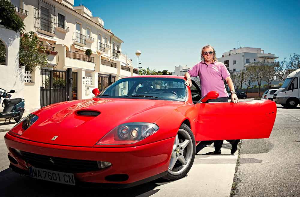 Angel Jiménez con la Ferrari 550 Maranello