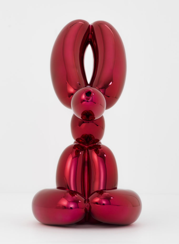 Jef Koons Balloon Rabbit (Red) front copyright Jeff Koons