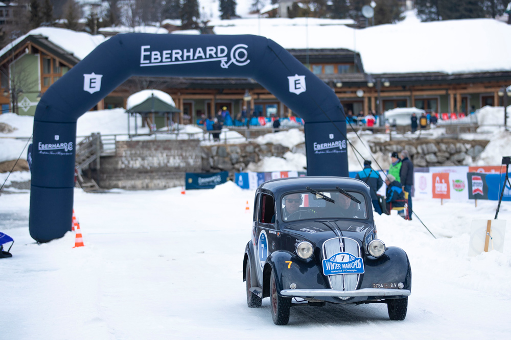 EBERHARD & CO. antica maison di orologeria svizzera torna a sfidare il tempo sulla pista come Official Timekeeper nella Winter Marathon.