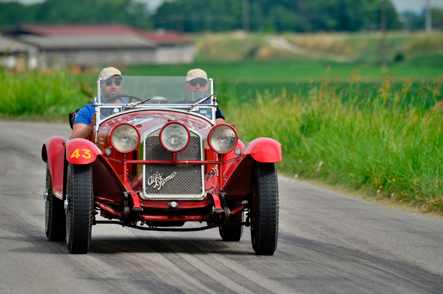 L'equipaggio composto da Vesco/Salvinelli su Alfa Romeo 6C &nbsp;1750 Super Sport del 1929