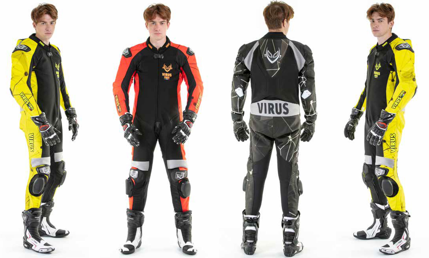 Virus Power è il brand che in due decadi di ricerche su tessuti tecnici lancia una nuova collezione di tute da moto e abbigliamento sportivo.