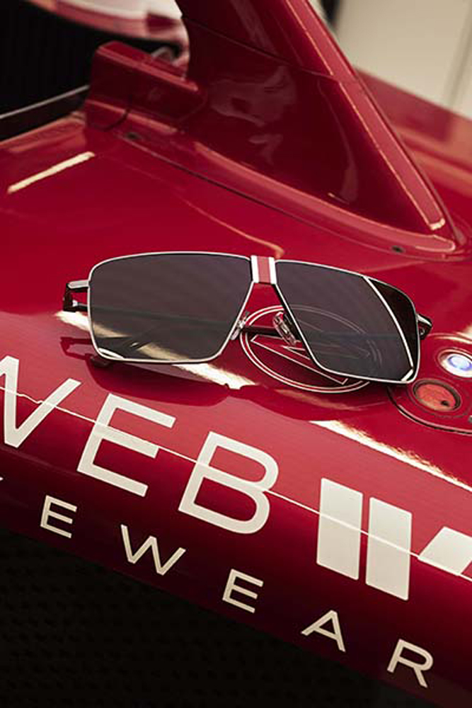 Web Eyewear presenta la prima capsule collection, composta da 3 modelli di occhiali, nata dalla partnership con Alfa Romeo F1 Team Orlen.