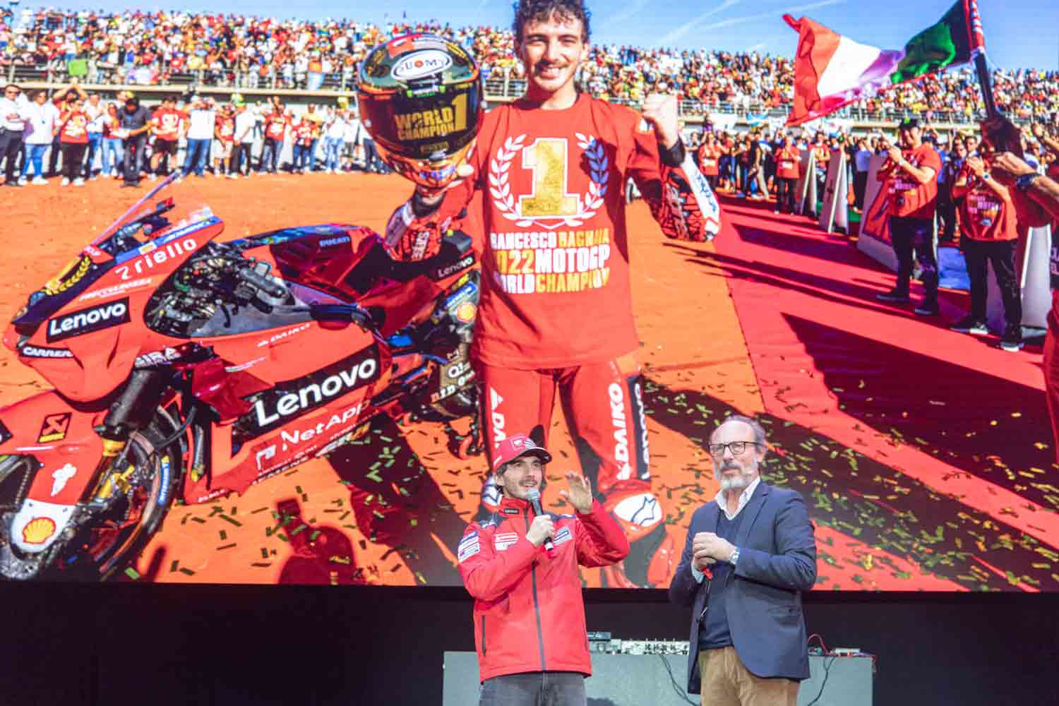 "Campioni in Piazza" è l'evento con il quale Ducati ha condiviso con i suoi tifosi, la gioia dei successi della stagione 2022.