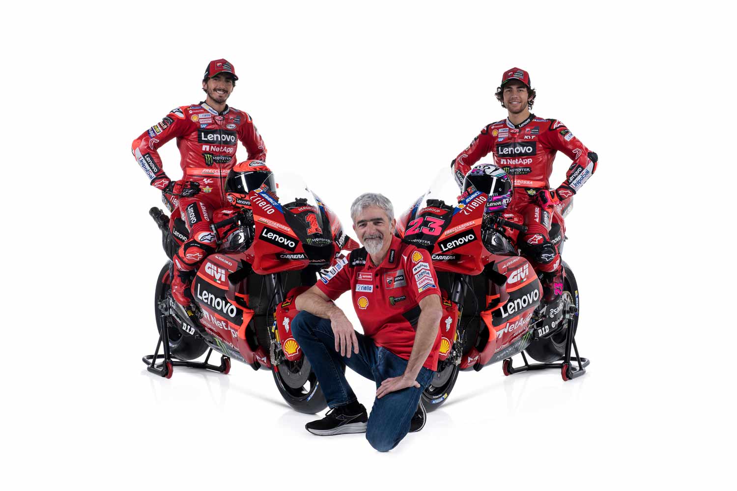Ducati Team 2023 arriva in Trentino, a Madonna di Campiglio, con l'evento "Campioni in Pista". Presentazione ufficiale Team 2023.