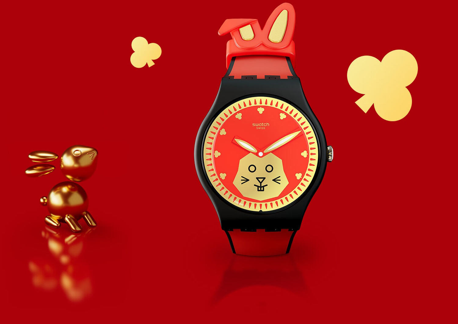 Swatch per il Capodanno cinese 2023, lancia il nuovo e divertente orologio dedicato all'anno del Coniglio. 