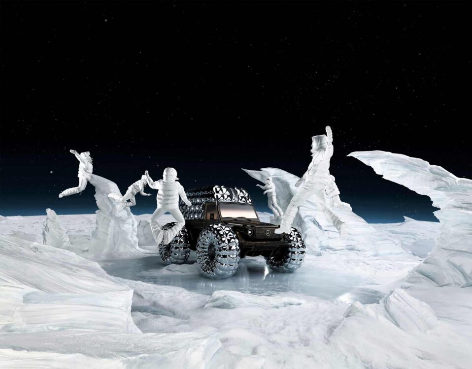 Project Mondo G il tanto atteso concept realizzato dalla collaborazione Mercedes-Benz Moncler è stato, finalmente svelato oggi a Londra.