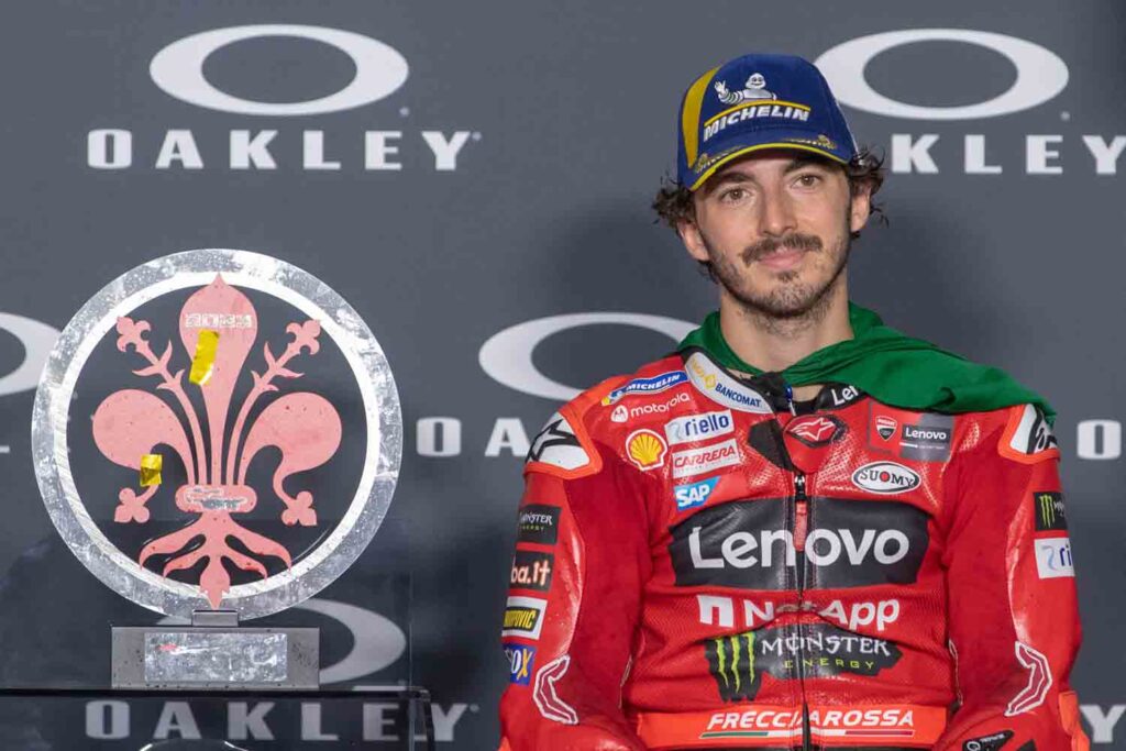 Bagnaia vincitore del gran premio d?Italia al Mugello 