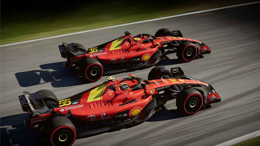 Le Ferrari con la livrea speciale per il Gran Premio di Monza