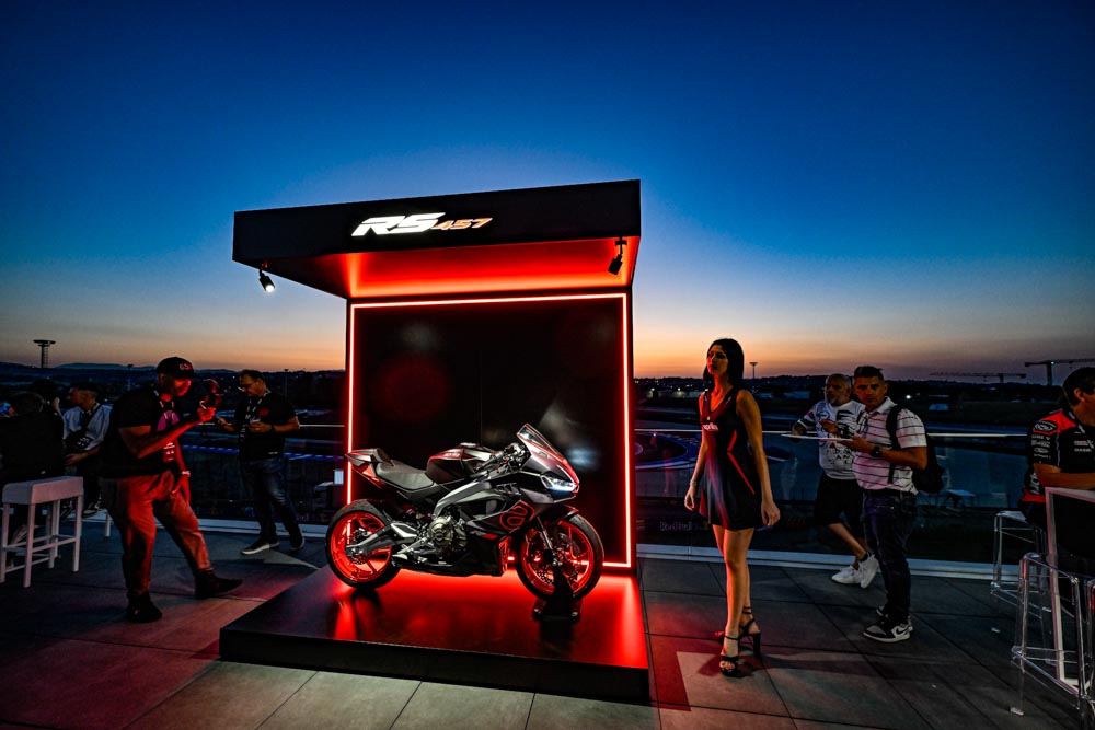 La presentazione della Aprilia RS 457