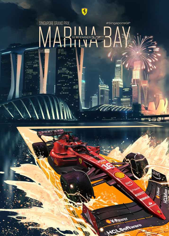La coperina Verticale del GP di Singapore