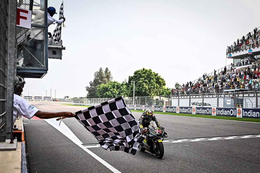  Bez taglia il traguardo del GP d'India