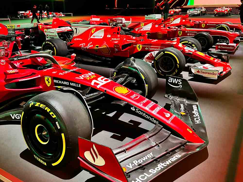 Una selzione di Ferrari F1 alle Finali Mondiali 2023