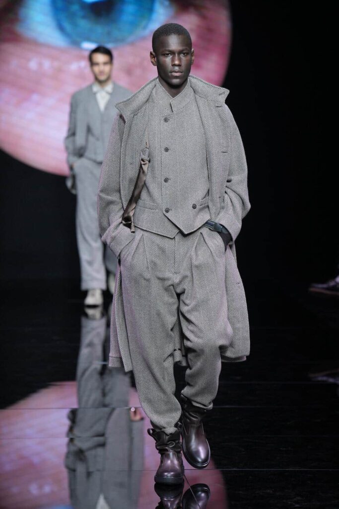 Giorgio Armani uomo sfila l eleganza rilassata