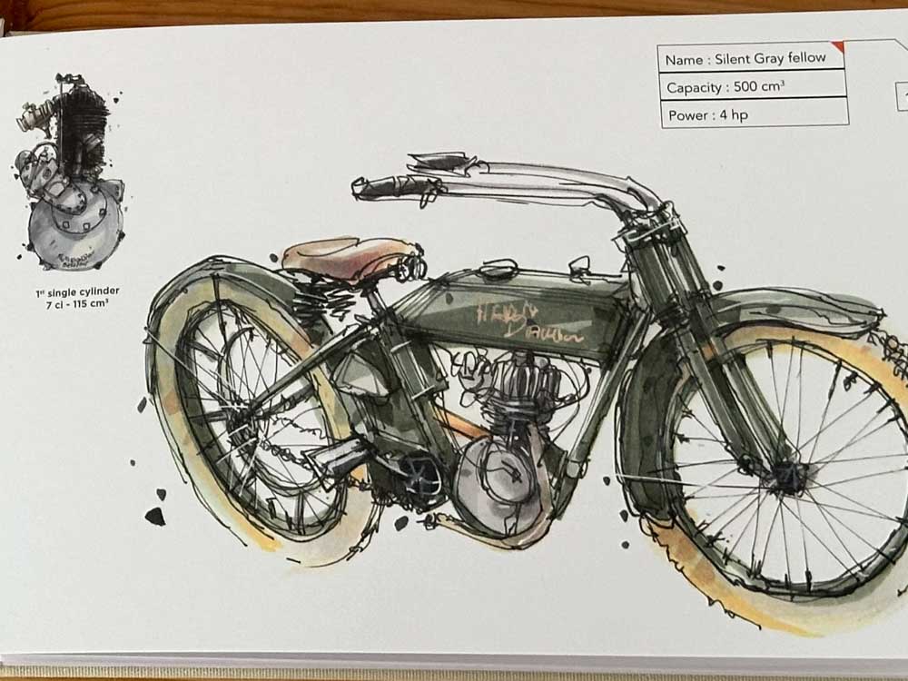 I 120 anni di Harley Davidson in un libro con i disegni di Albert Kiefer