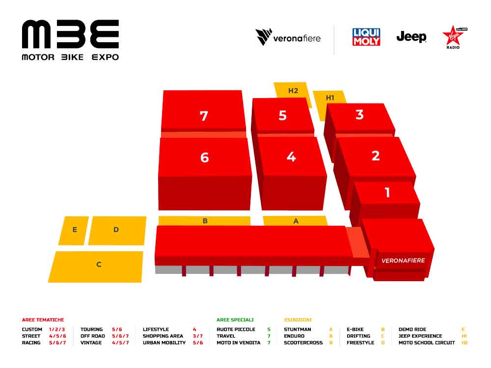 Motor bike expo, planimetria 