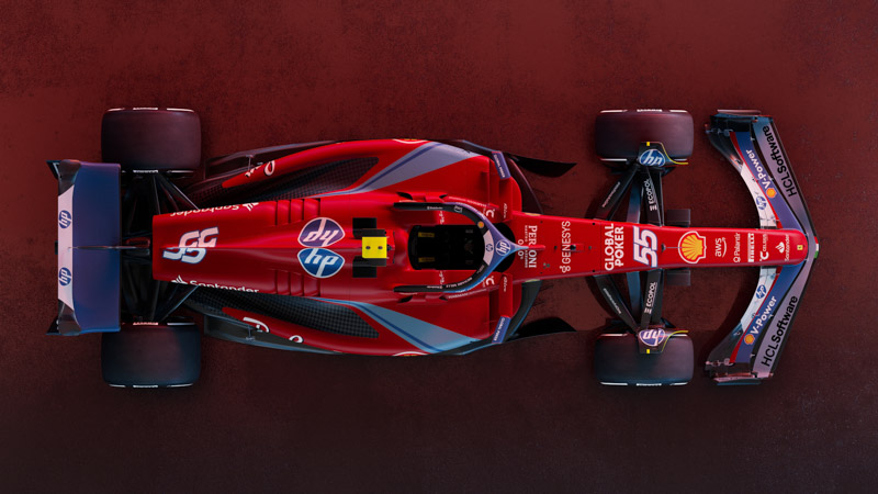 Ferrari svela la sua nuova livrea per il GP di Miami.