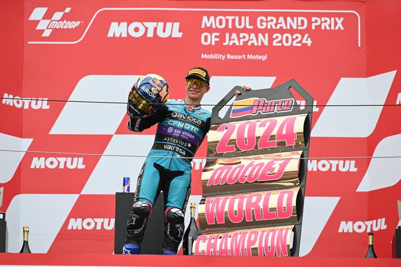 David Alonso il giovane pilota colombiano vince il campionato di Moto3