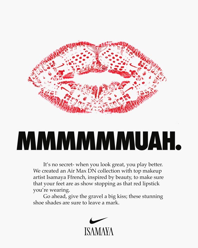 Isamaya Ffrench x Nike Air Max DN bellezza e sport si fondono