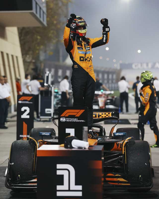 Gran Premio F1 Bahrain trionfo McLaren Ferrari insegue Mercedes tra luci e ombre