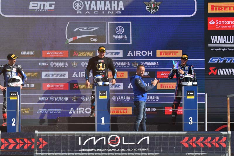 John Peristeras conquista il podio a Imola e vola alla Finale Europea della Yamaha R7 Cup